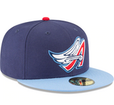 Men's California Angels New Era 2 Tone Navy/Baby Blue Cooperstown Collection Wool 59FIFTY Fitted Hat - Pro Jersey Sports