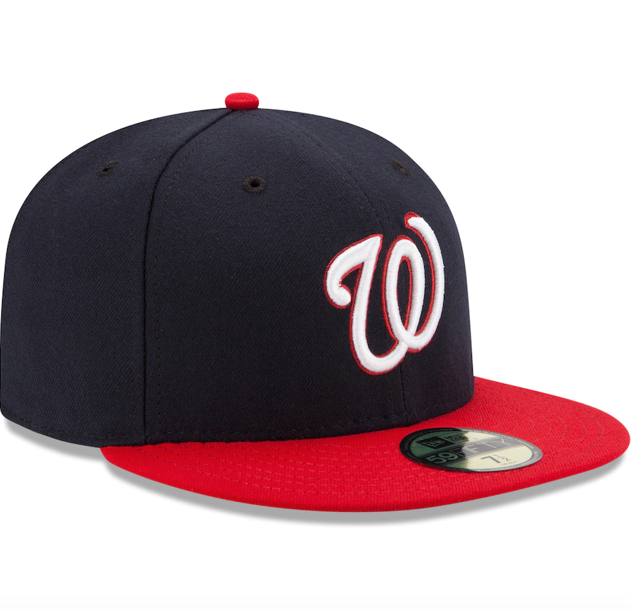 Men's Washington Nationals New Era Navy/Red Alternate Authentic Collection On-Field 59FIFTY Fitted Hat