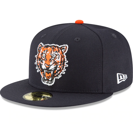 Men's Detroit Tigers New Era Navy Cooperstown Collection Wool 59FIFTY Fitted Hat