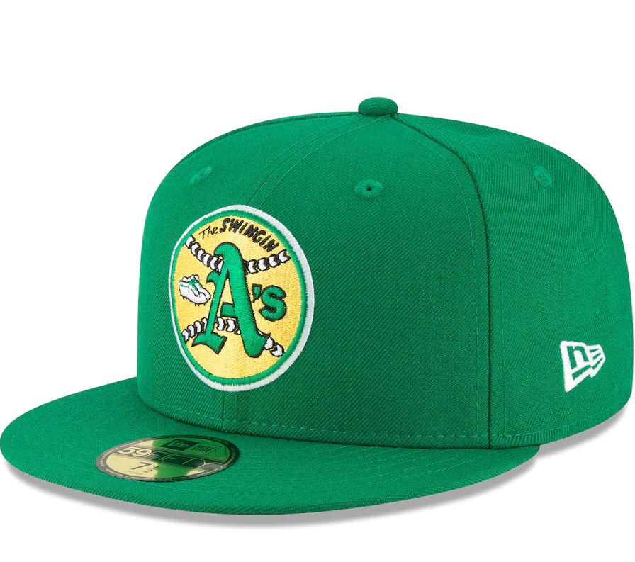Men's Oakland Athletics New Era Green Cooperstown Collection Wool 59FIFTY Fitted Hat
