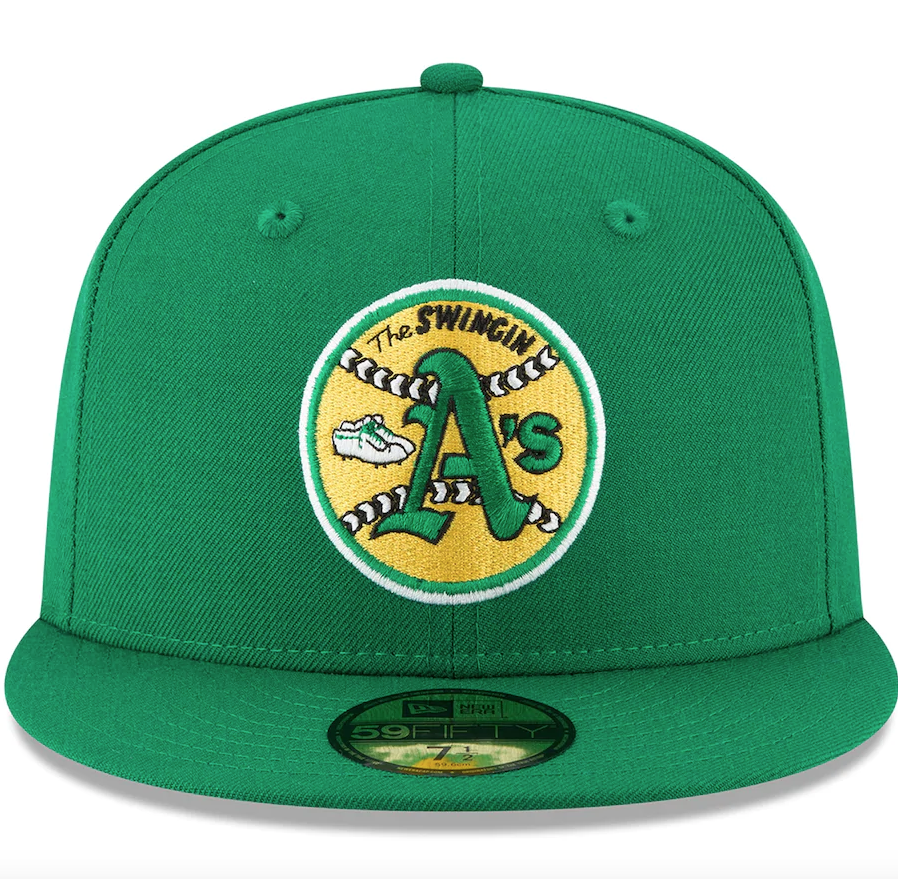 Men's Oakland Athletics New Era Green Cooperstown Collection Wool 59FIFTY Fitted Hat