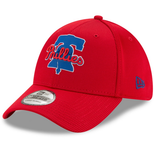 Men's Philadelphia Phillies New Era Red 2021 Clubhouse 39THIRTY Flex Hat
