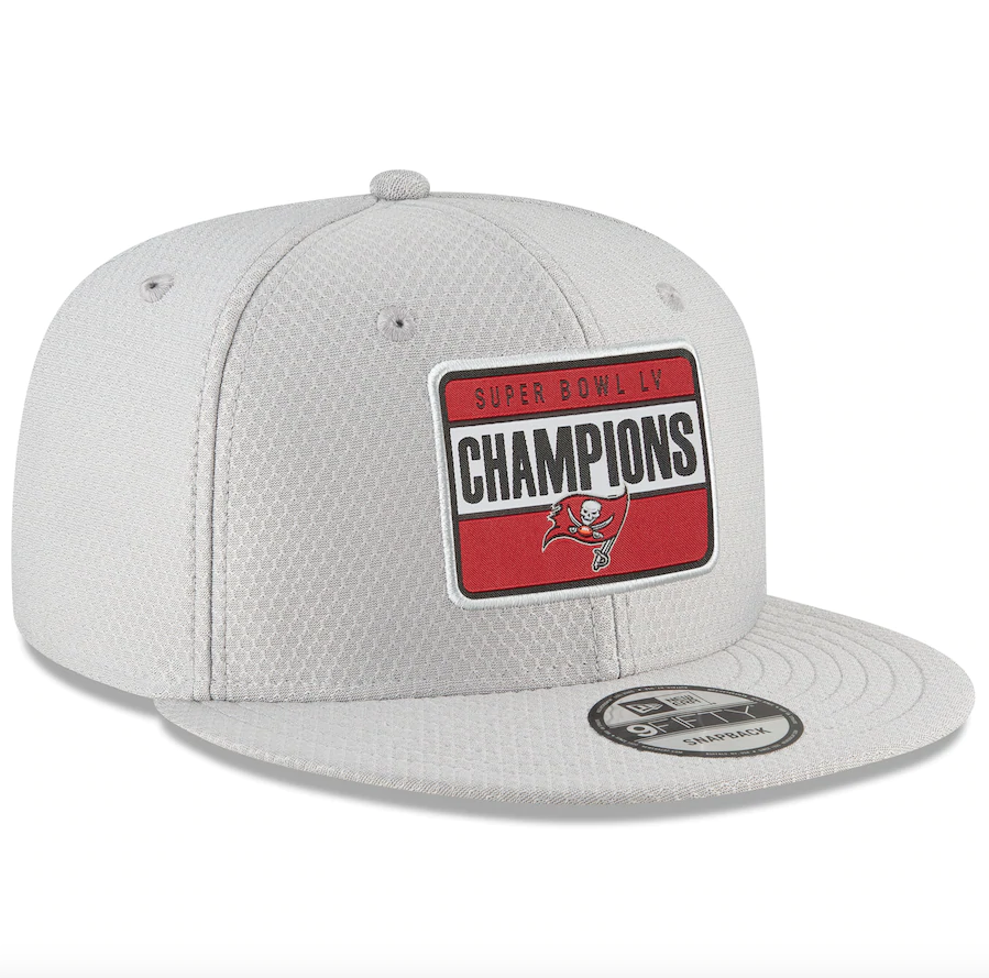 Men's Tampa Bay Buccaneers New Era Gray Super Bowl LV Champions Parade 9FIFTY Snapback Adjustable Hat