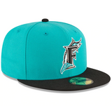 Men's Florida Marlins New Era Aqua 1997 World Series Wool 59FIFTY Fitted Hat - Pro Jersey Sports