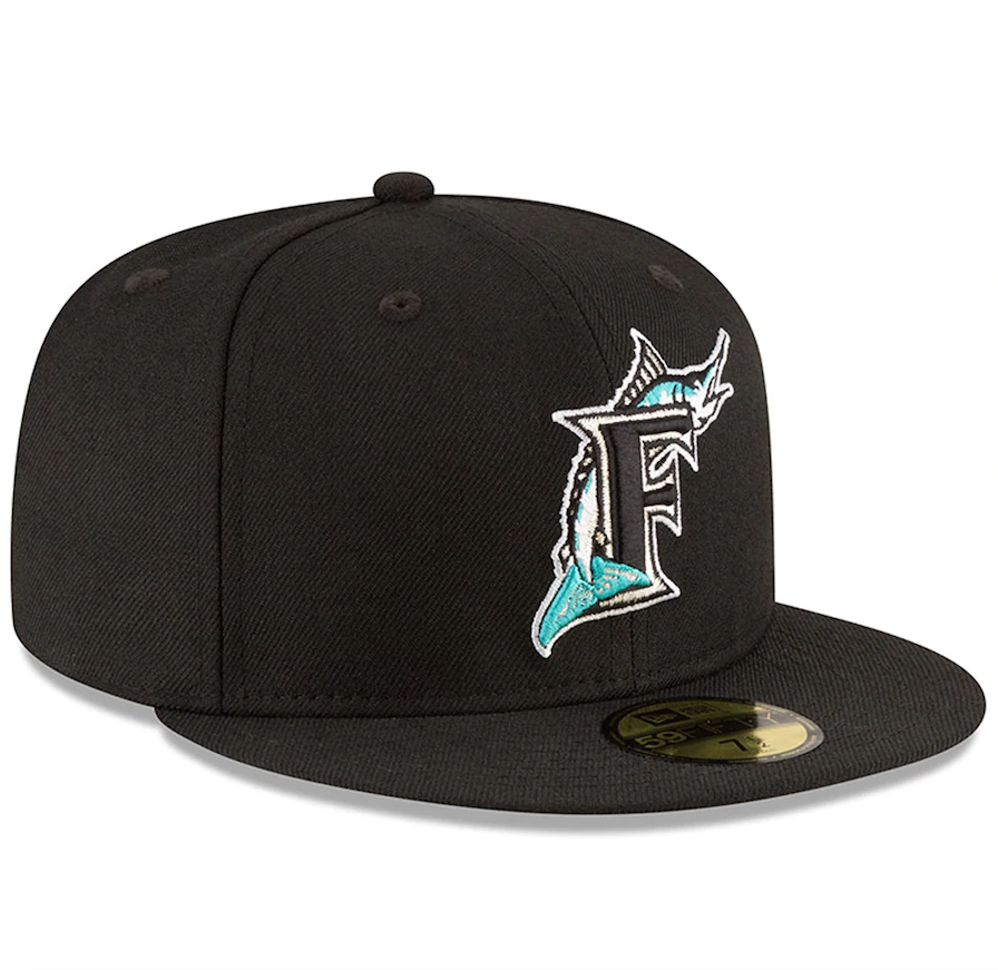 Men's Florida Marlins New Era Black 1997 World Series Wool 59FIFTY Fitted Hat