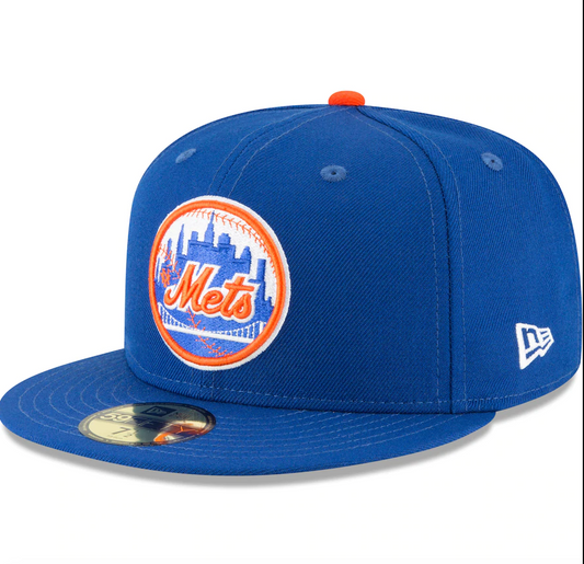 Men's New York Mets New Era Blue Cooperstown Collection Wool 59FIFTY Fitted Hat