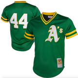 Men's Oakland Athletics Reggie Jackson Mitchell & Ness Green Cooperstown 1987 Mesh Batting Practice Jersey - Pro Jersey Sports