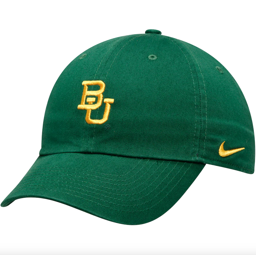 Baylor Bears Nike Heritage 86 Team Logo Performance Adjustable Hat - Green