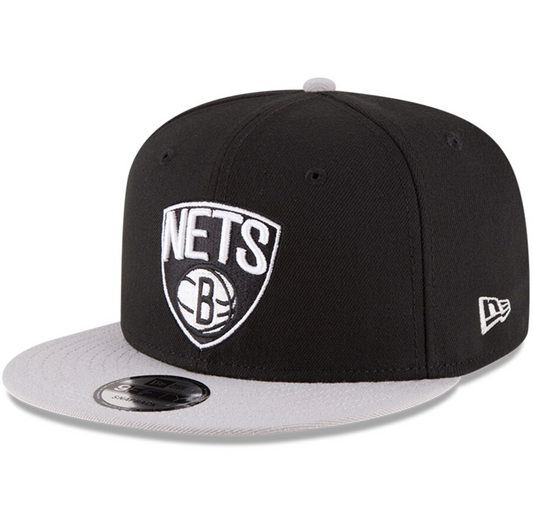 Men's Brooklyn Nets New Era Black/Gray 2-Tone 9FIFTY Adjustable Snapback Hat
