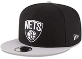 Men's Brooklyn Nets New Era Black/Gray 2-Tone 9FIFTY Adjustable Snapback Hat - Pro Jersey Sports