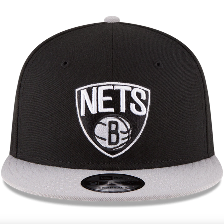 Men's Brooklyn Nets New Era Black/Gray 2-Tone 9FIFTY Adjustable Snapback Hat
