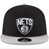 Men's Brooklyn Nets New Era Black/Gray 2-Tone 9FIFTY Adjustable Snapback Hat - Pro Jersey Sports