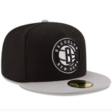 Men's Brooklyn Nets New Era Black/Gray Official Team Color 2Tone 59FIFTY Fitted Hat - Pro Jersey Sports