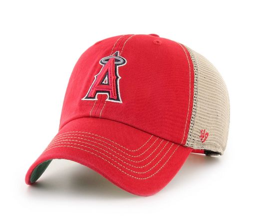 '47 Brand Los Angeles Angels Red/Natural Trawler Clean Up Adjustable Hat
