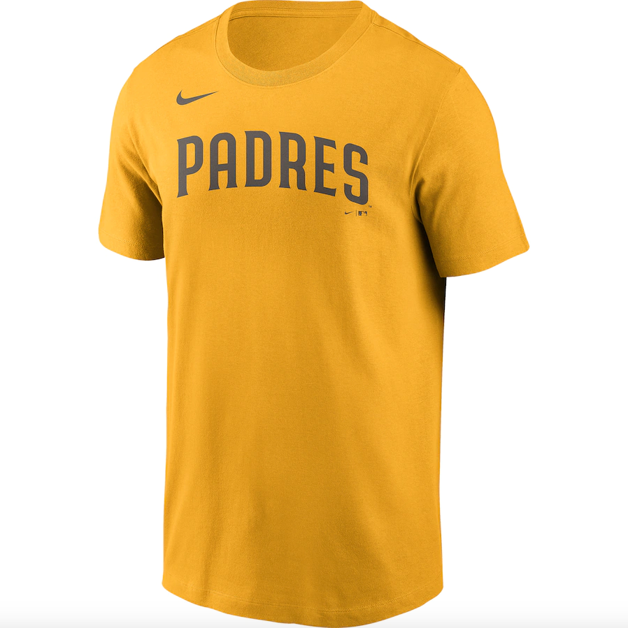 Men's San Diego Padres Fernando Tatís Jr. Nike Gold Name & Number T-Shirt