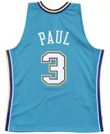 Men's New Orleans Hornets Chris Paul Mitchell & Ness Teal Hardwood Classics Swingman Jersey - Pro Jersey Sports