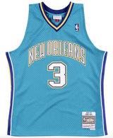 Men's New Orleans Hornets Chris Paul Mitchell & Ness Teal Hardwood Classics Swingman Jersey - Pro Jersey Sports