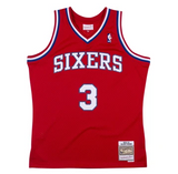 Men’s Allen Iverson Philadelphia 76ers 2002-2003 Swingman Red Replica Jersey By Mitchell & Ness - Pro Jersey Sports