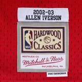 Men’s Allen Iverson Philadelphia 76ers 2002-2003 Swingman Red Replica Jersey By Mitchell & Ness - Pro Jersey Sports