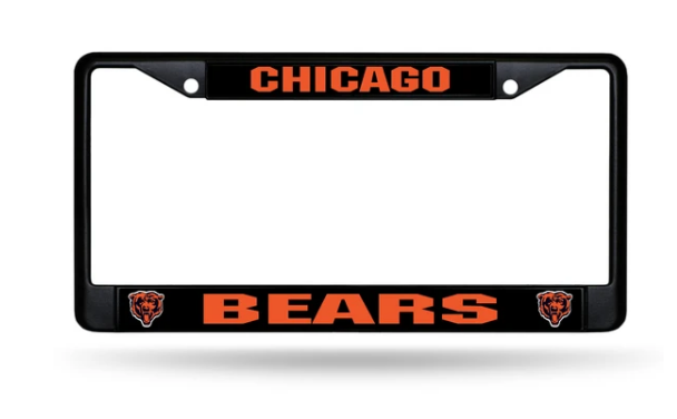 Chicago Bears Black Chrome License Plate Frame By Rico