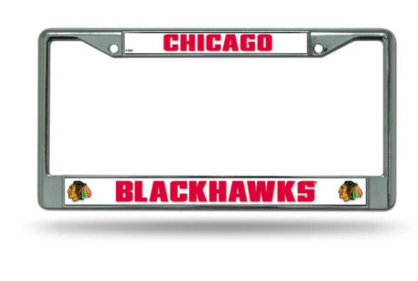 Chicago Blackhawks Chrome License Plate Frame