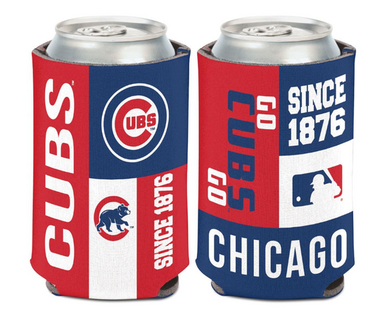 Chicago Cubs Slogan 2 Sided Pinstripe 12 oz. Can Cooler By Wincraft