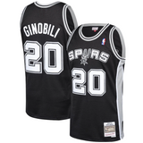 Men's San Antonio Spurs Manu Ginobili Mitchell & Ness Black 2002-03 Hardwood Classics Swingman Jersey - Pro Jersey Sports