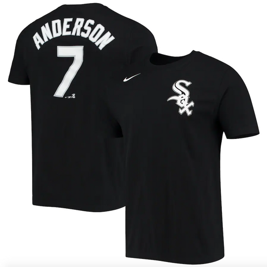 Men's Chicago White Sox Tim Anderson Nike Black Name & Number T-Shirt