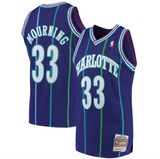 Men’s Alonzo Mourning Charlotte Hornets 1994-95 Purple Swingman Replica Jersey By Mitchell & Nessi - Pro Jersey Sports