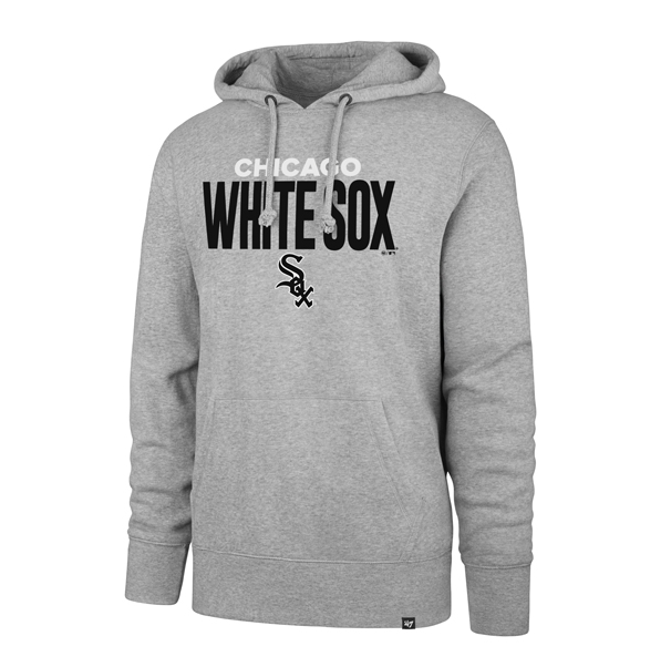 '47 Brand Mens Chicago White Sox Slate Grey Stack Up Headline Hoodie