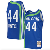 Men's Atlanta Hawks Pete Maravich Mitchell & Ness Blue 1971-72 Hardwood Classics Swingman Jersey - Pro Jersey Sports