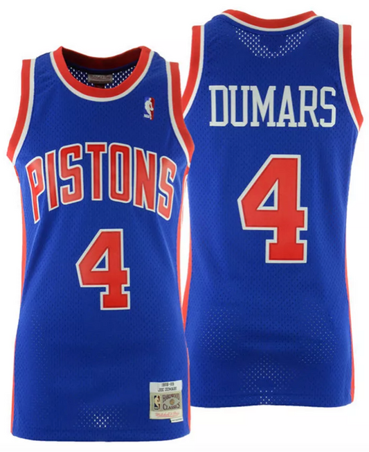 Men's Joe Dumars Detroit Pistons Mitchell & Ness Blue 1988-89 Hardwood Classics Swingman Jersey - Pro Jersey Sports