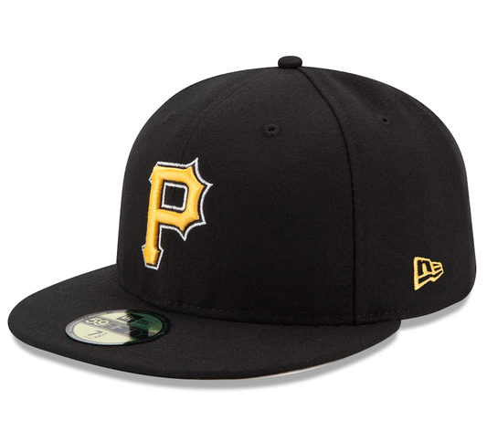 Men's Pittsburgh Pirates New Era Black Game Alternate Authentic Collection On-Field 59FIFTY Fitted Hat - Pro Jersey Sports
