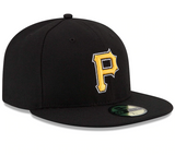 Men's Pittsburgh Pirates New Era Black Game Alternate Authentic Collection On-Field 59FIFTY Fitted Hat - Pro Jersey Sports