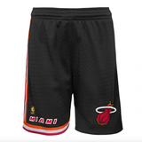 Men's Miami Heat Mitchell and Ness Hardwood Classics Black 1996-97 Swingman Shorts - Pro Jersey Sports
