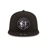 Men's Brooklyn Nets New Era Black Official Team Color 9FIFTY Adjustable Snapback Hat - Pro Jersey Sports