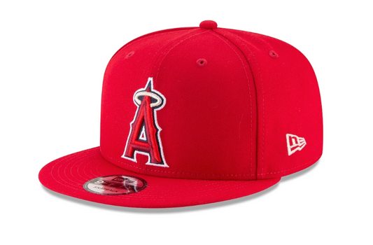 Mens Anaheim Angels Red 9FIFTY Basic Snapback By New Era - Pro Jersey Sports