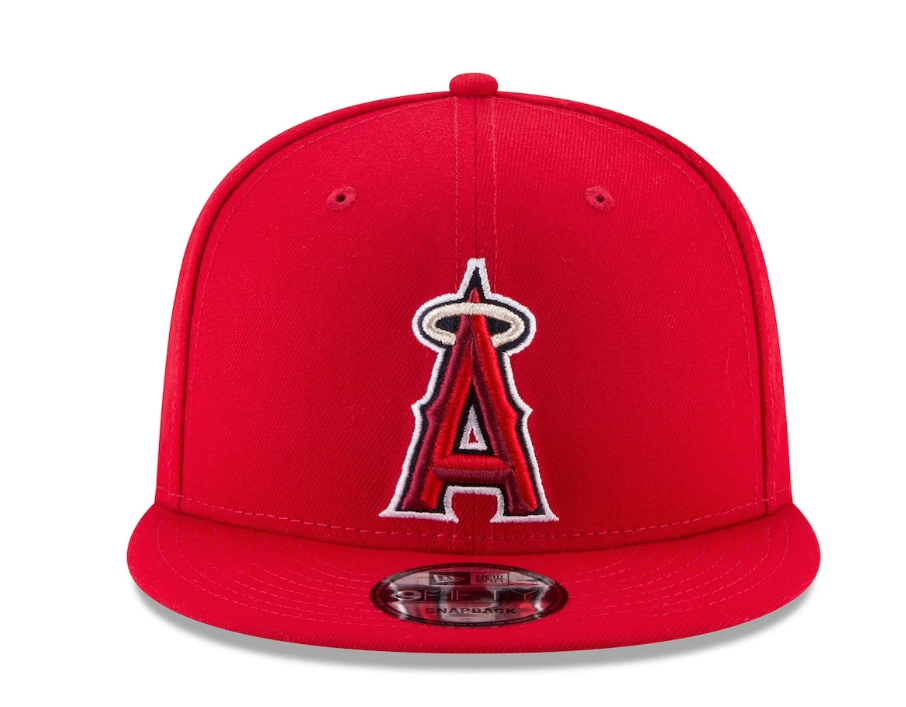 Mens Anaheim Angels Red 9FIFTY Basic Snapback By New Era - Pro Jersey Sports