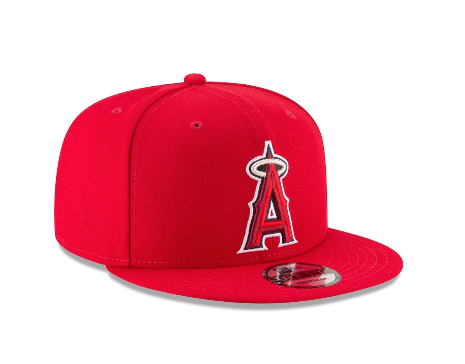 Mens Anaheim Angels Red 9FIFTY Basic Snapback By New Era - Pro Jersey Sports