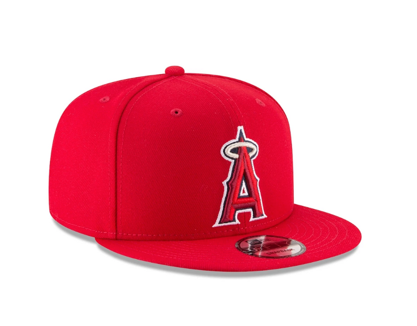 Mens Anaheim Angels Red 9FIFTY Basic Snapback By New Era - Pro Jersey Sports