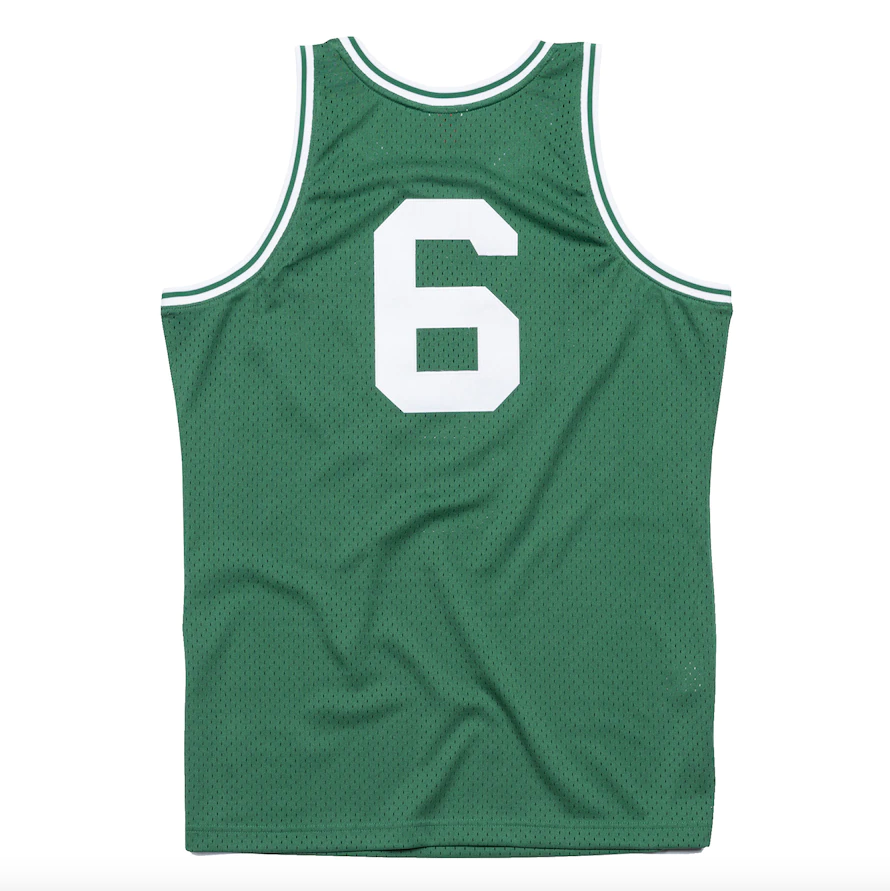 Men's Boston Celtics Bill Russell Mitchell & Ness Road Kelly Green Hardwood Classics 1962-63 Swingman Jersey