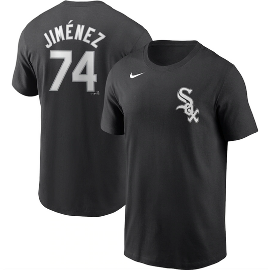 Men's Chicago White Sox Eloy Jimenez  Nike Black Name & Number T-Shirt