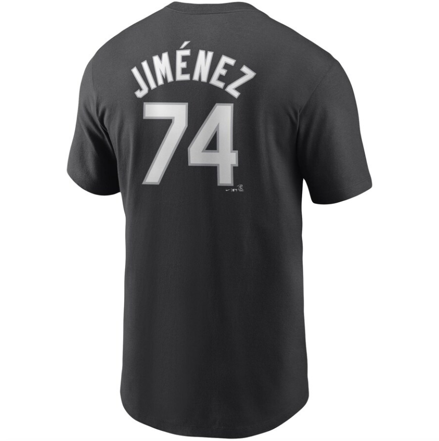 Men's Chicago White Sox Eloy Jimenez  Nike Black Name & Number T-Shirt