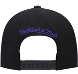 Mens NBA Los Angeles Lakers Black Foundation Script Snapback Hat By Mitchell And Ness - Pro Jersey Sports