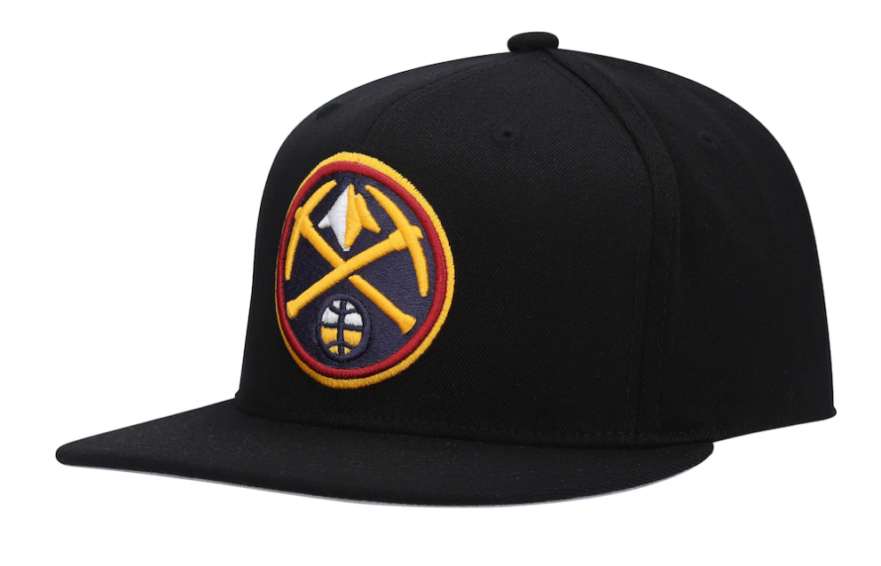 Mens NBA Denver Nuggets Downtime Classic Black Snapback Hat By Mitchell And Ness