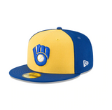 Milwaukee Brewers Cooperstown Collection 1978 59Fifty Fitted Royal/ Yellow Hat - Pro Jersey Sports