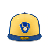 Milwaukee Brewers Cooperstown Collection 1978 59Fifty Fitted Royal/ Yellow Hat - Pro Jersey Sports