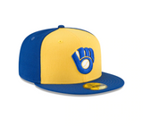 Milwaukee Brewers Cooperstown Collection 1978 59Fifty Fitted Royal/ Yellow Hat - Pro Jersey Sports