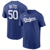 Men's Mookie Betts Los Angeles Dodgers Nike Name & Number T-Shirt – Royal - Pro Jersey Sports