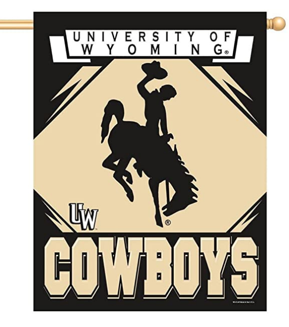 Wyoming Cowboys Team Logo Vertical Flag